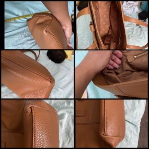 Tory burch brown bag soft leather brown color